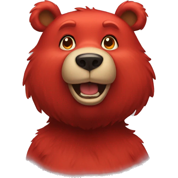 Red bear emoji