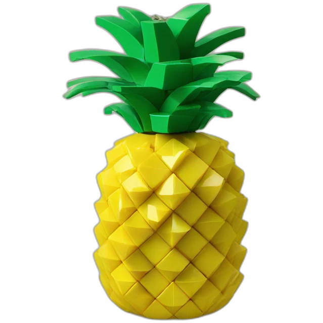Pineapple made of legos emoji