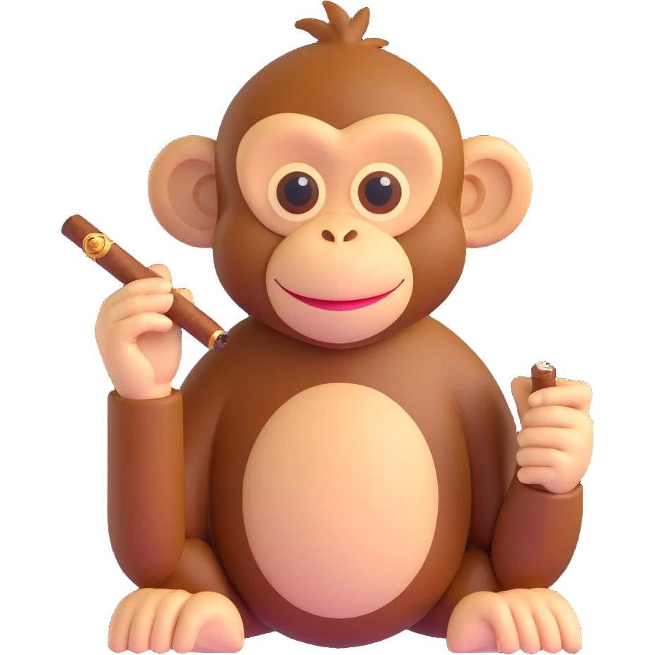 monkey with cigar emoji