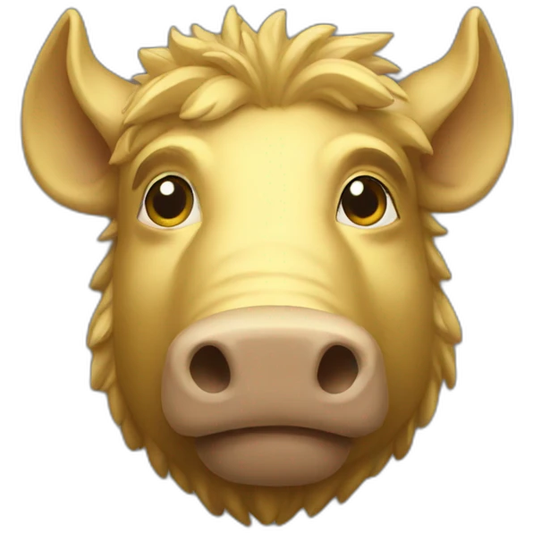 a golden boar emoji