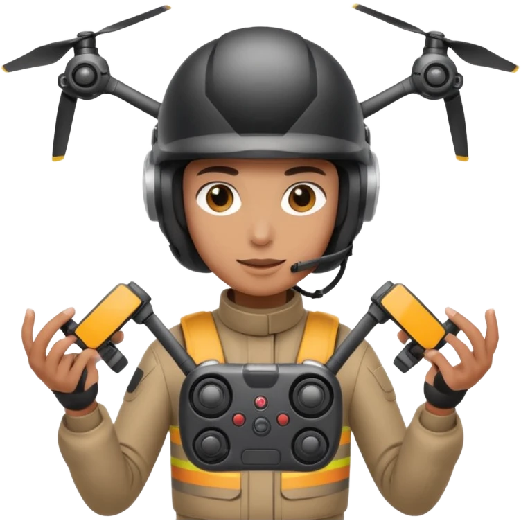 A drone racer emoji