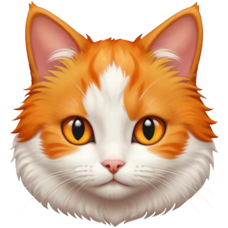 tiny ginger and white cat emoji