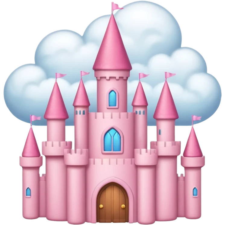 cloud pink castle emoji