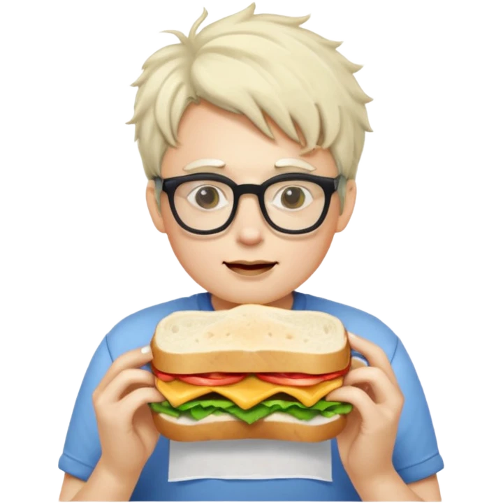geek eating sandwicgh emoji