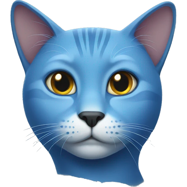 Blue cat emoji