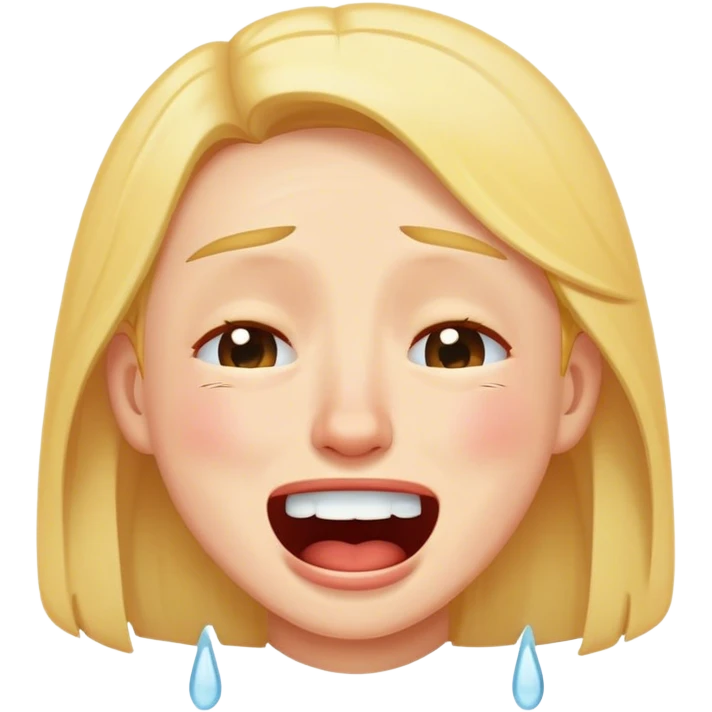 Someone crying while laughing  emoji