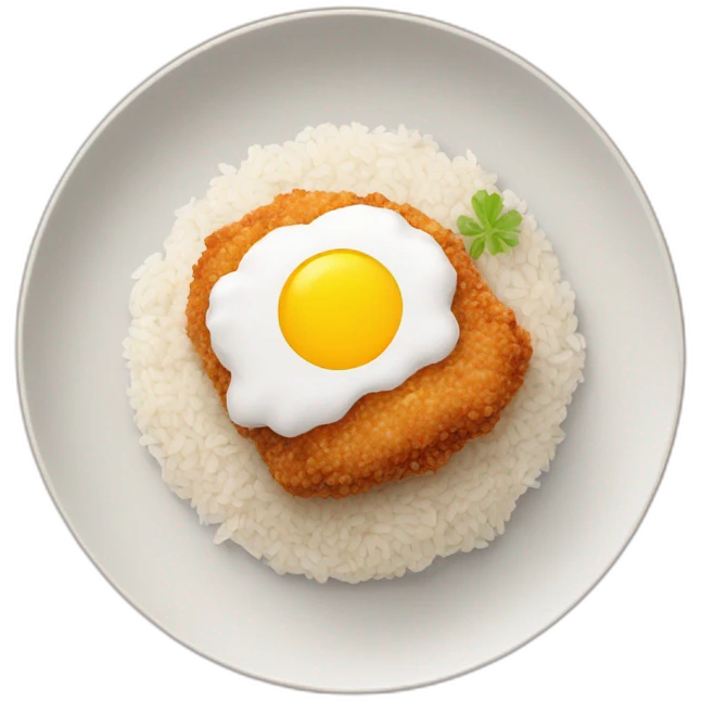 breaded pork on rice emoji