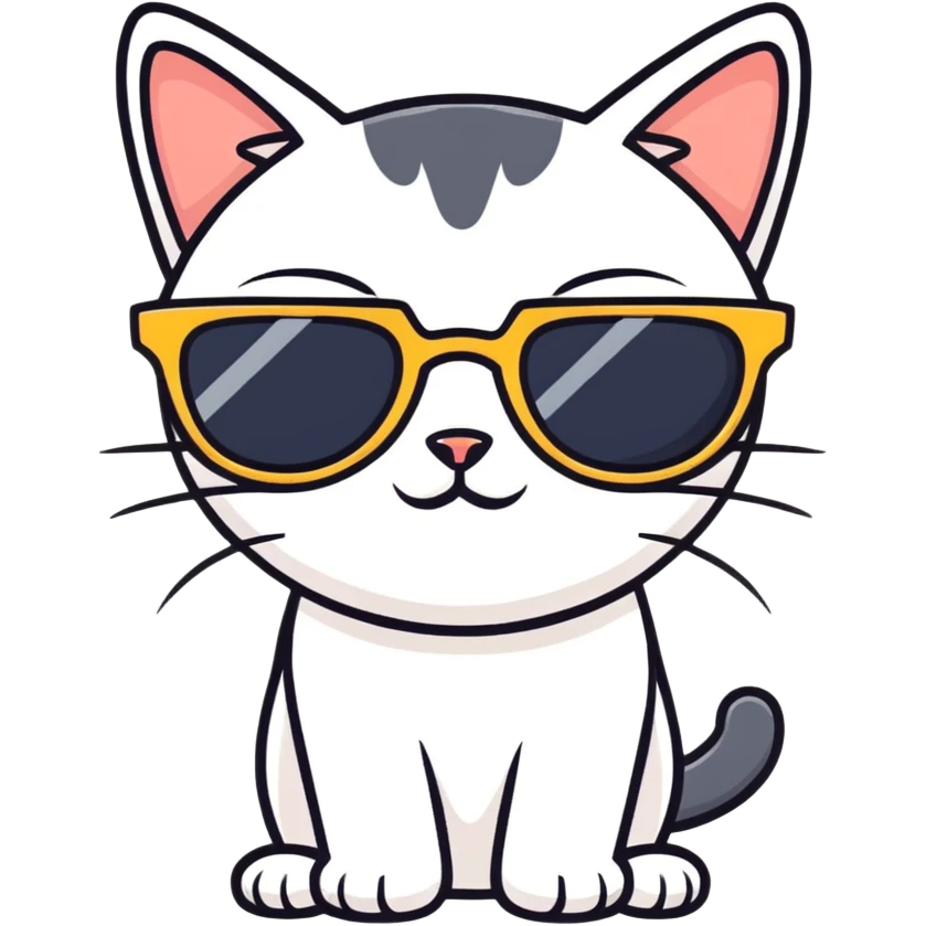 Cat with sunglasses emoji