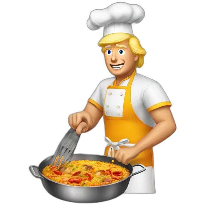Trump cooking paella emoji