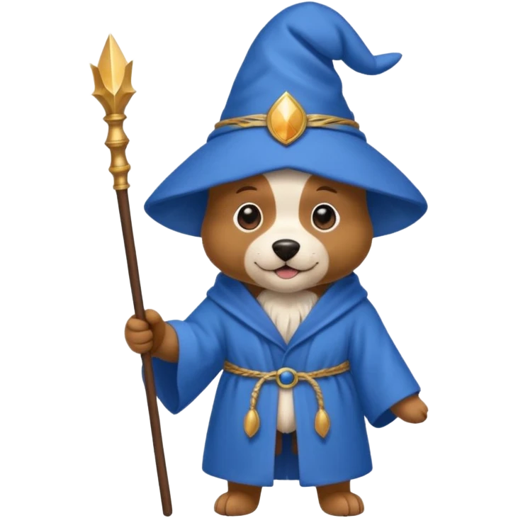 Dog wizard emoji