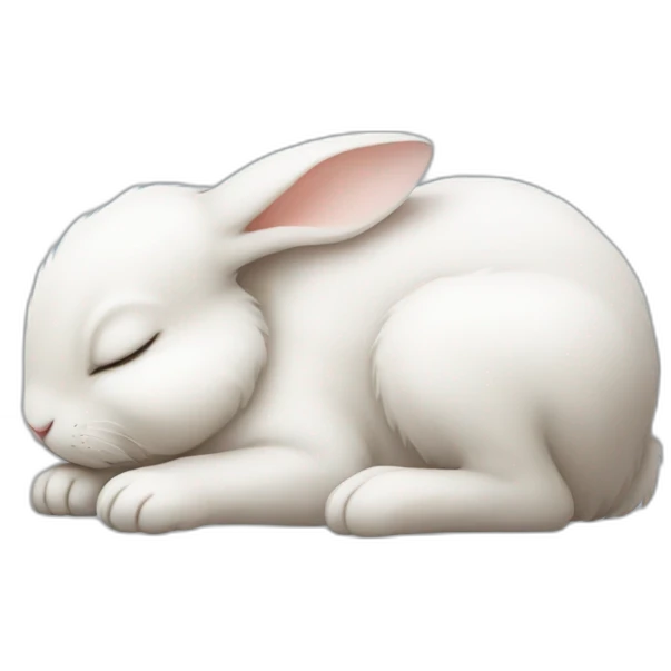 Baby rabbit sleeping emoji
