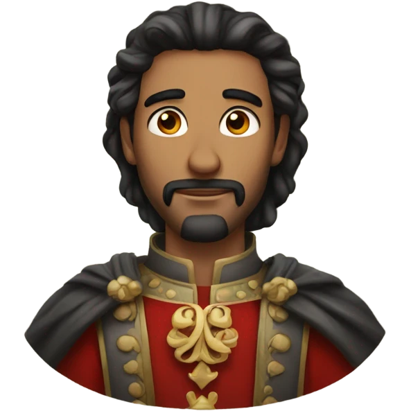 Handsome king with dark hair and stubble  emoji