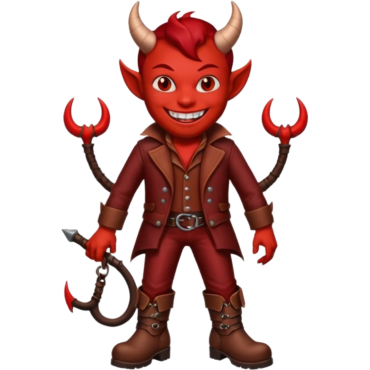 I need a devil wearing leather boots emoji emoji