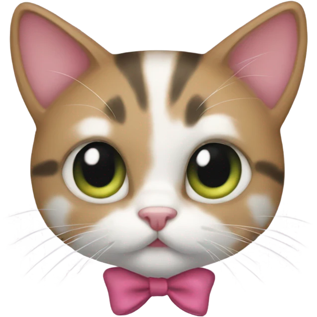 kitty with a bow emoji