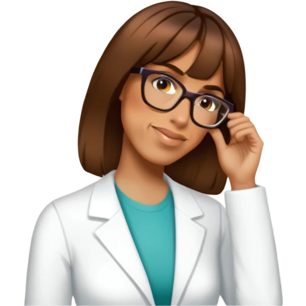 Brown hair, glasses, therapist, fit and lean emoji