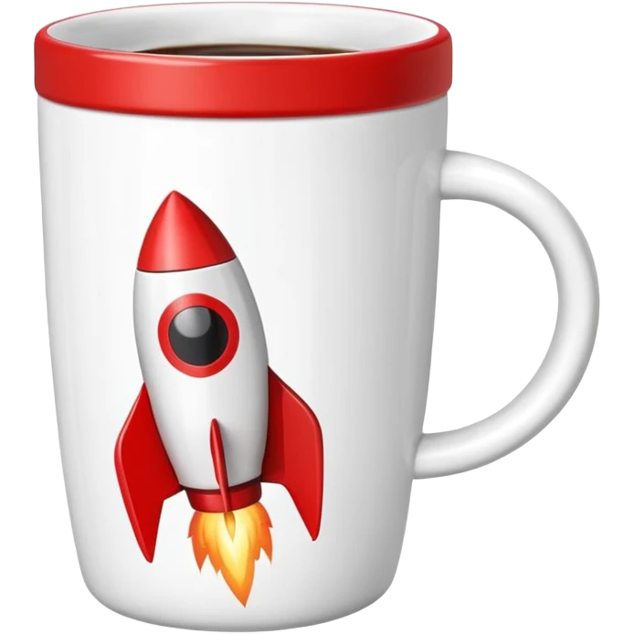 Rocket coffee cup emoji