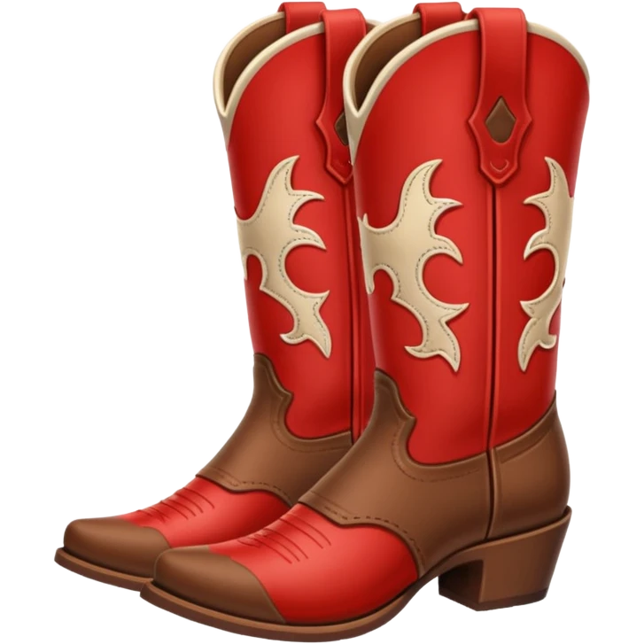 red and brown cowgirl boots emoji