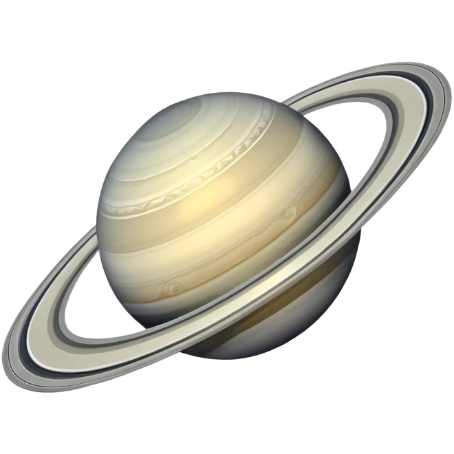 Saturn in silver  emoji