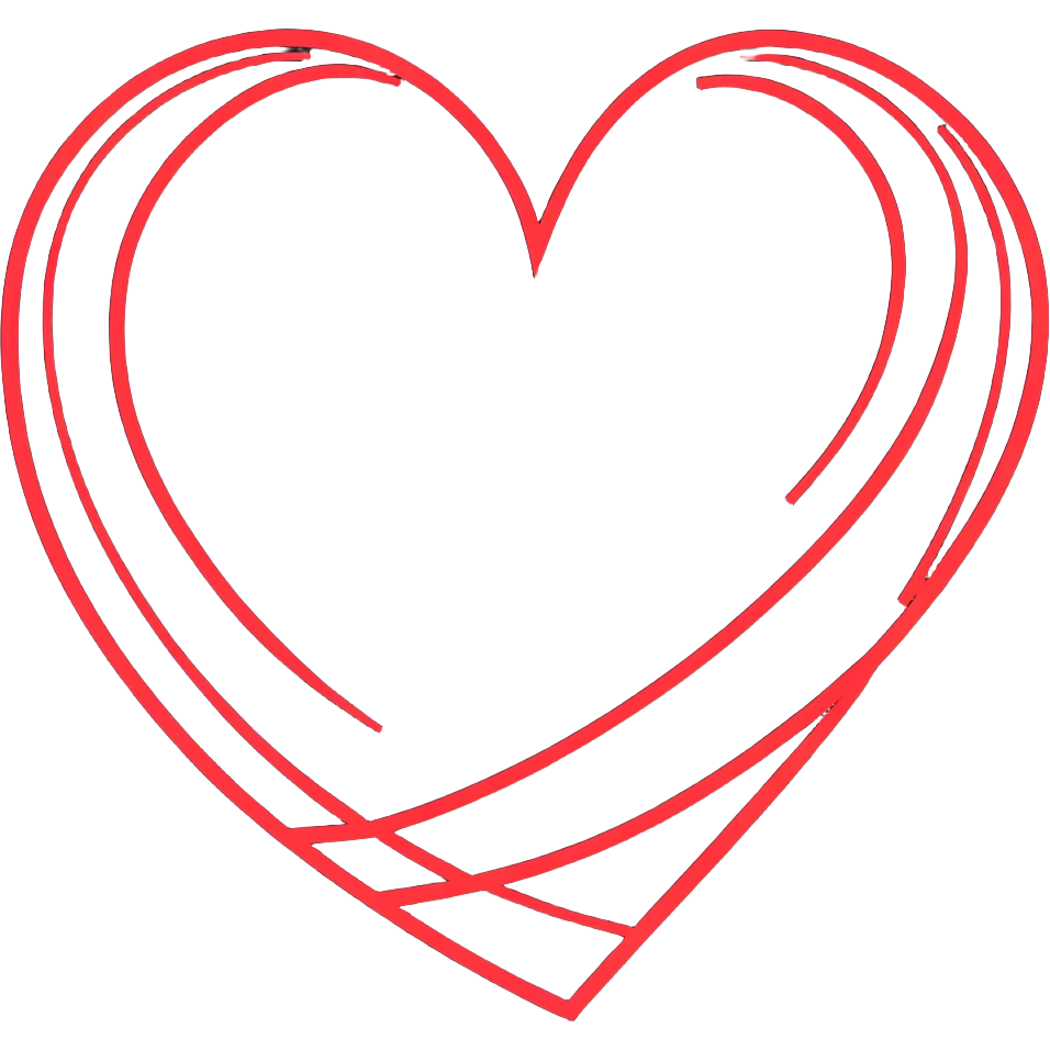 Lot of red and light red small hearts in one big heart emoji