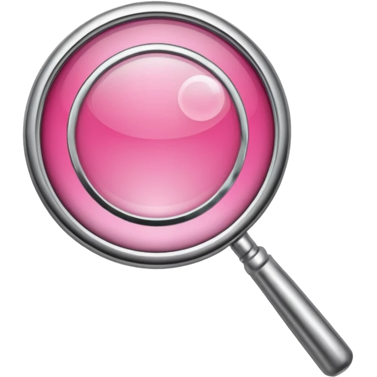 mix light pink dark pink and white girly chrome internet logo with a magnifying glass emoji