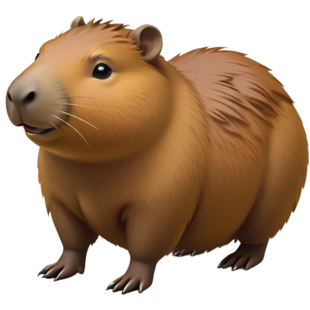 cinematic-capybara-realistic-full-body-on-all-fours-emoji,-plump-and-relaxed-body-soaking-in-the-warm-sun,-short-brown-fur-slightly-ruffled,-head-tilted-dramatically,-calm-expressive-eyes-exuding-serene-wisdom,-simplified-yet-realistic head tilted confidently staring at the camera in a comical way emoji