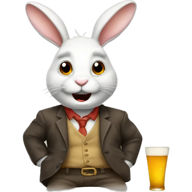 bunny drunkard emoji