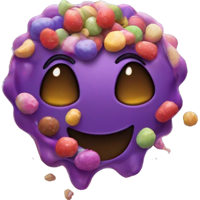 Candy falling from a night sky  emoji