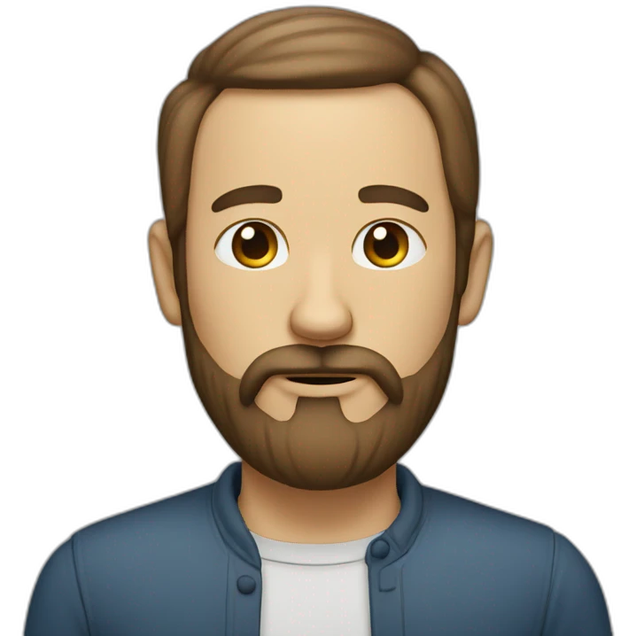 bearded thin man emoji
