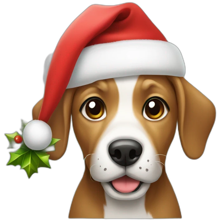 Christmas dog emoji