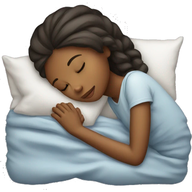 a girl sleep  emoji