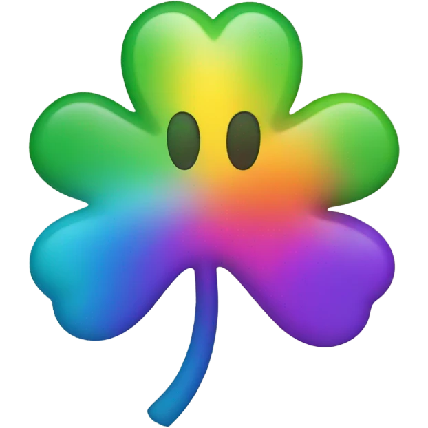 Clover with rainbow  emoji