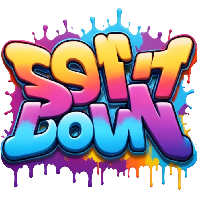 graffiti of the words Sit Down  emoji