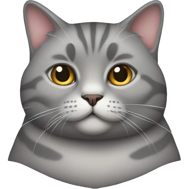 a fat grey cat emoji