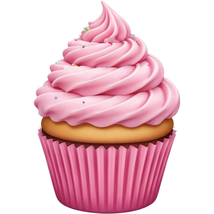 cupcake with pink icing emoji