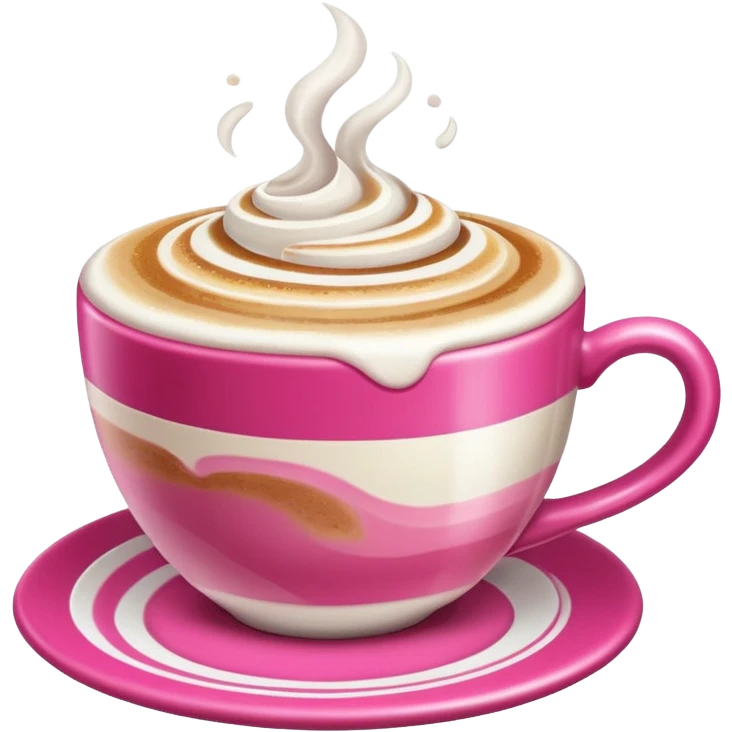 Hot pink cappuccino  emoji