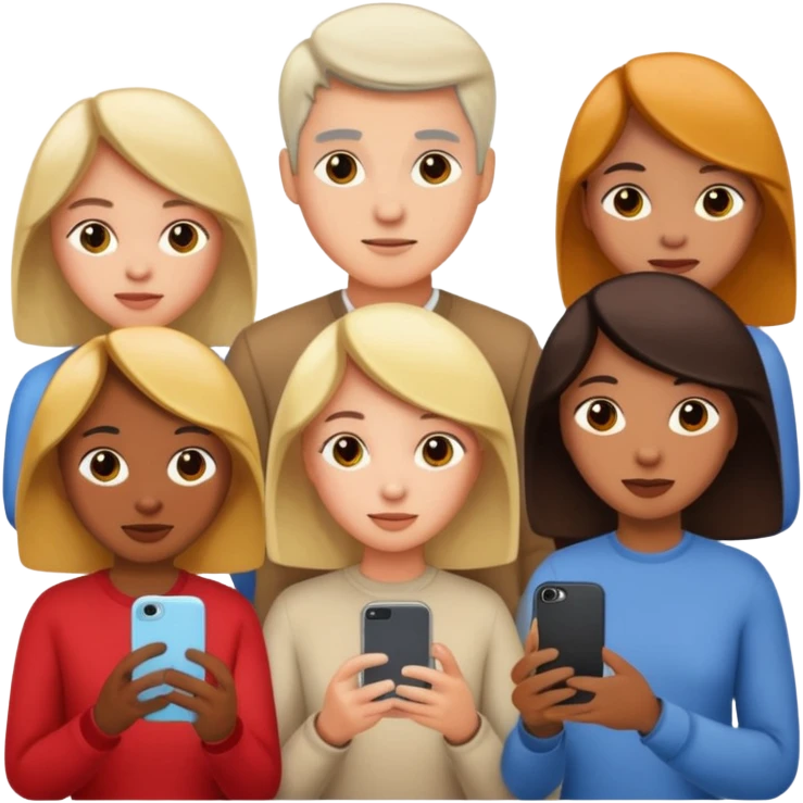 people searching something with iphone emoji