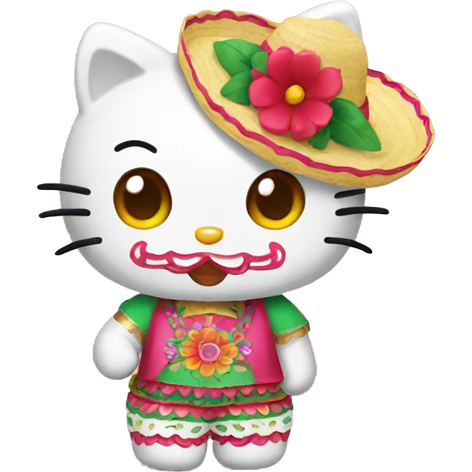 mexican Hello kitty emoji