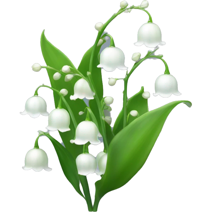 Iridescent lily of the valley emoji