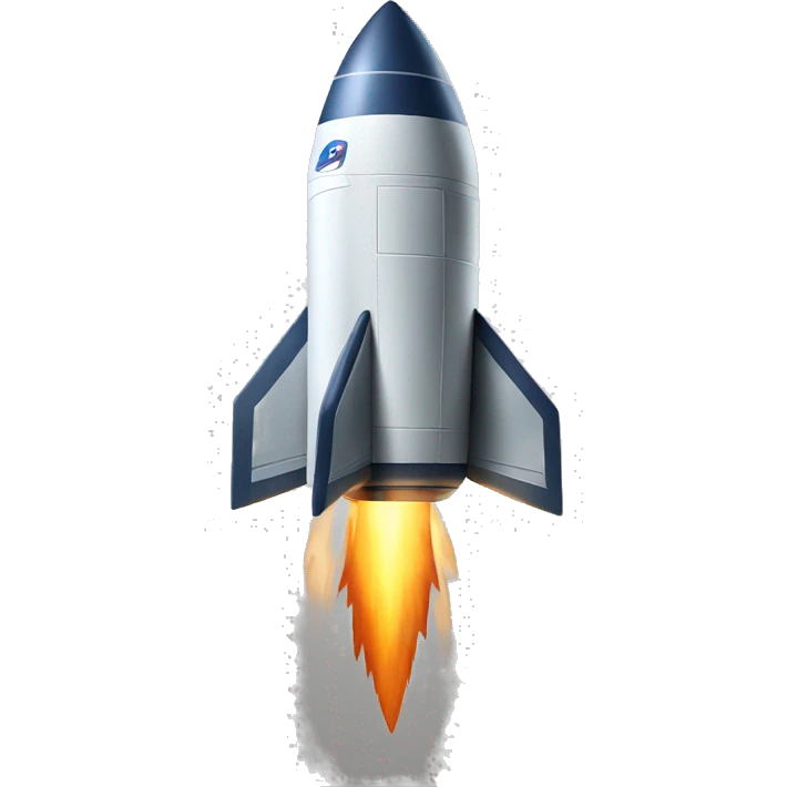 A cool rocket emoji emoji