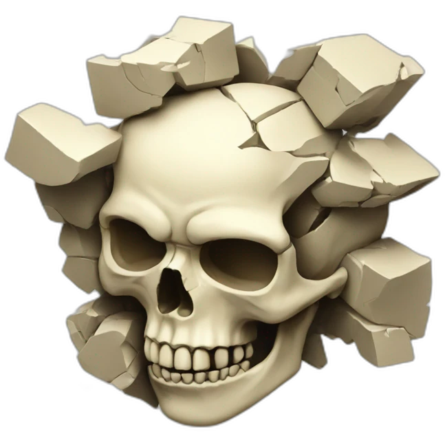 fragmented-skull emoji