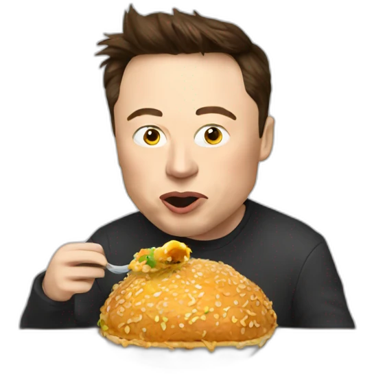 elon musk eating a Twitter emoji