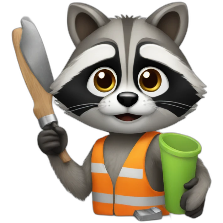 raccoon at work emoji