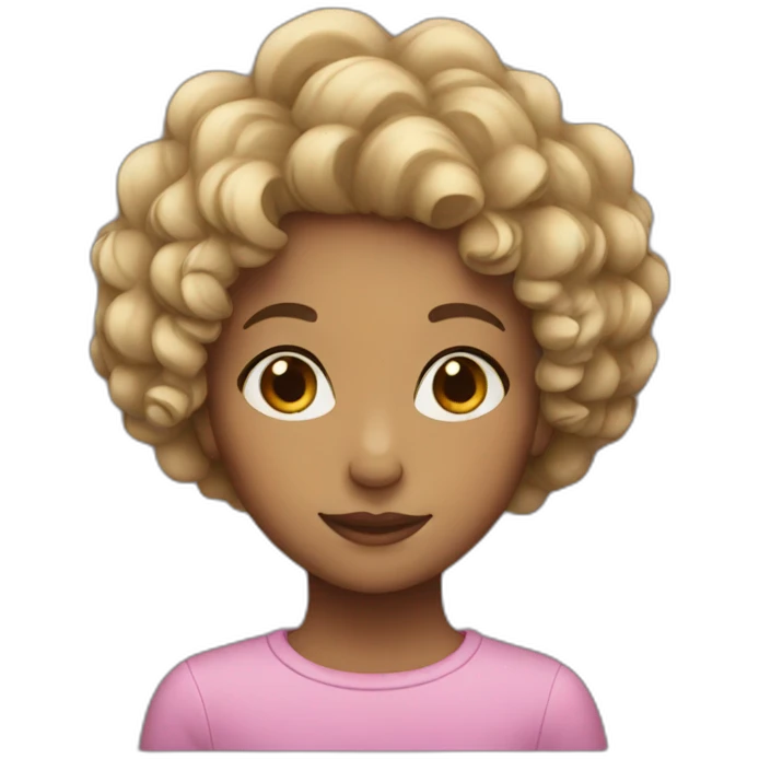 girl with short curly hair emoji