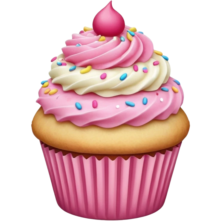 Cupcake with pink icing emoji