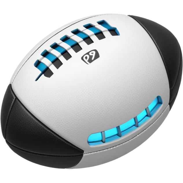 Balón de rugby robotico emoji