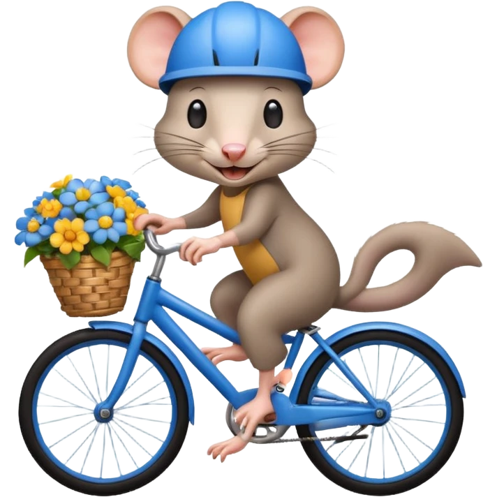a-cheerful- rat-riding-a-blue-bicycle,-wearing-a-cute-helmet,-with-a-big-smile-and-a-basket-full-of-flowers-on-the-front.-bright,-cartoonish-style,-simple-and-fun. emoji