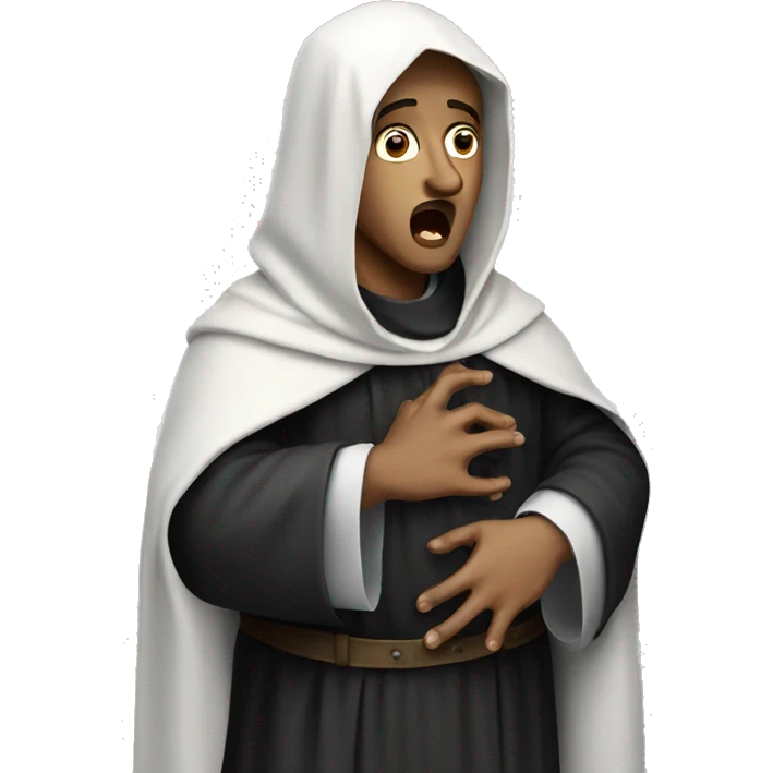 Scared saint dominic emoji