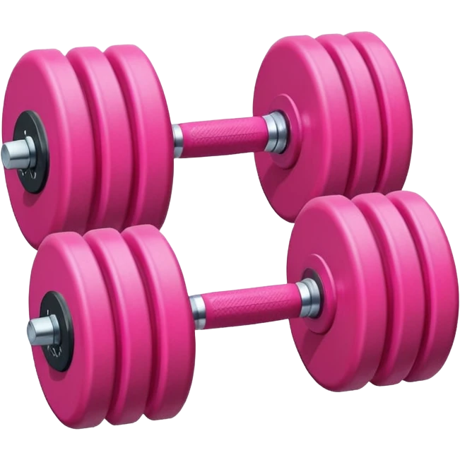 pink gym dumbbells emoji