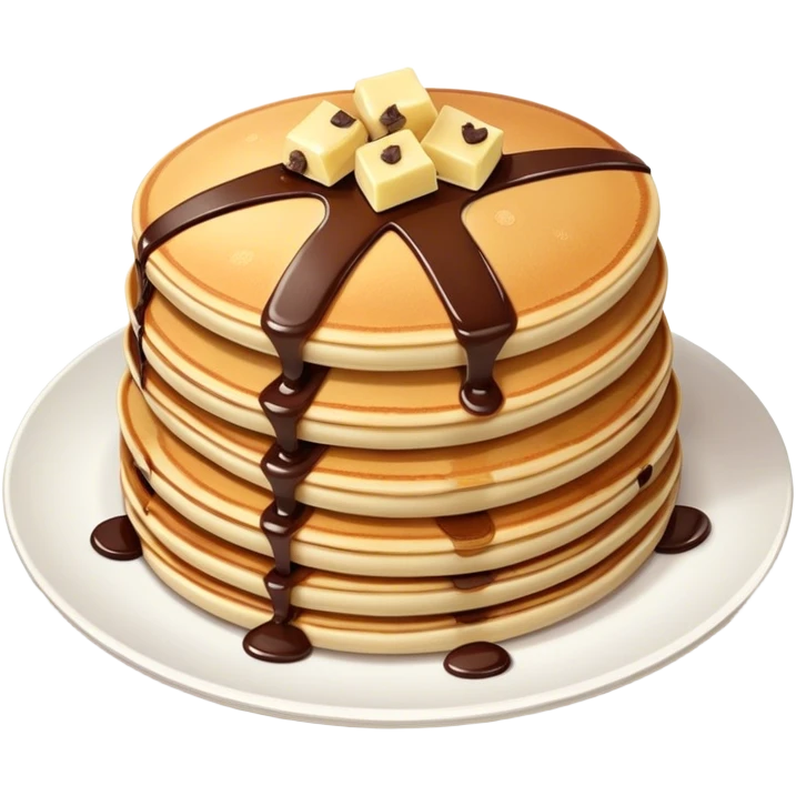 Pancakes with chocolate chips emoji