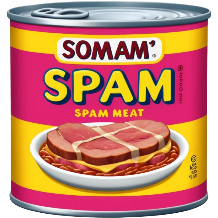 pop art SPAM meat slop advertisement warhol landscape  emoji